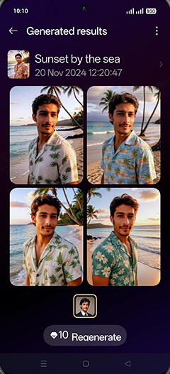 Step 17: Check the generated photos.
