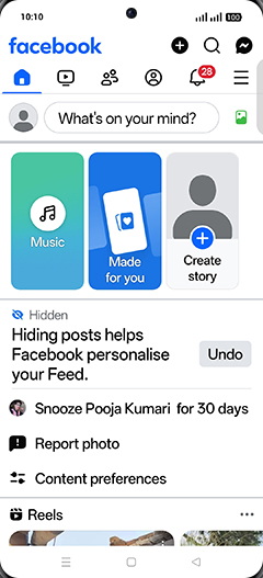 Step 3: Tap on What's on your mind.