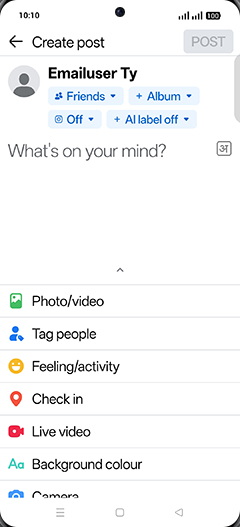 Step 4: Swipe left sidebar for AI option.
