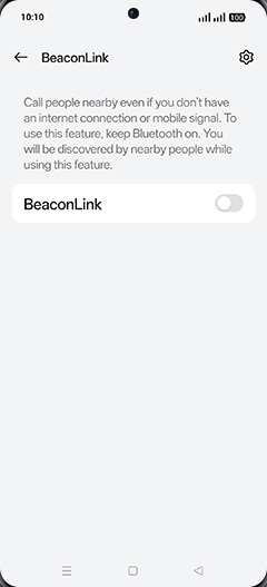 Step 5: Tap on BeaconLink to turn ON.