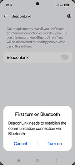 Step 6: Tap on Turn on.