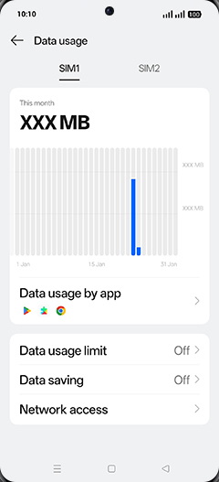 Step 5: Tap on Data saving.