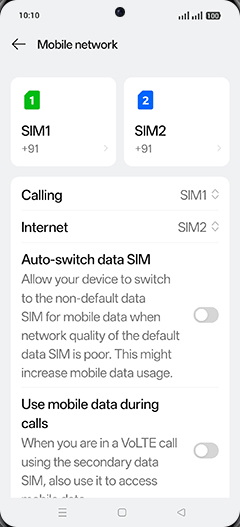 Step 4: Tap on Internet.