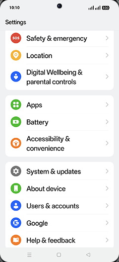 Step 3: Tap on System & updates.