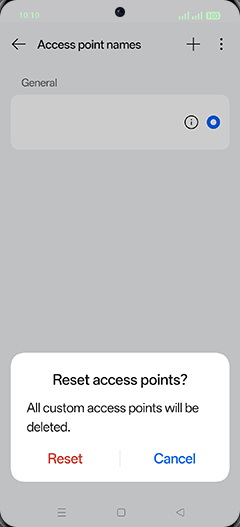 Step 8: Tap on Reset.