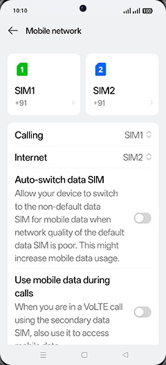Step 4: Tap on Internet.