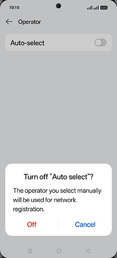Step 7: Tap on Off.