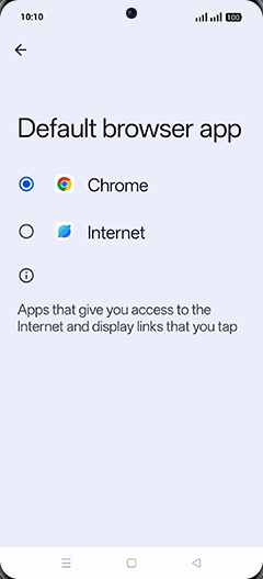 Step 6: Tap on desired Browser App.