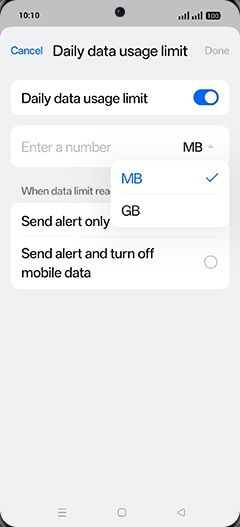 Step 13: Tap on desired Option.