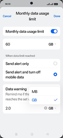 Step 24: Tap on desired Option.