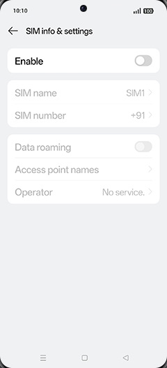 Step 5: Tap on Enable to turn ON.