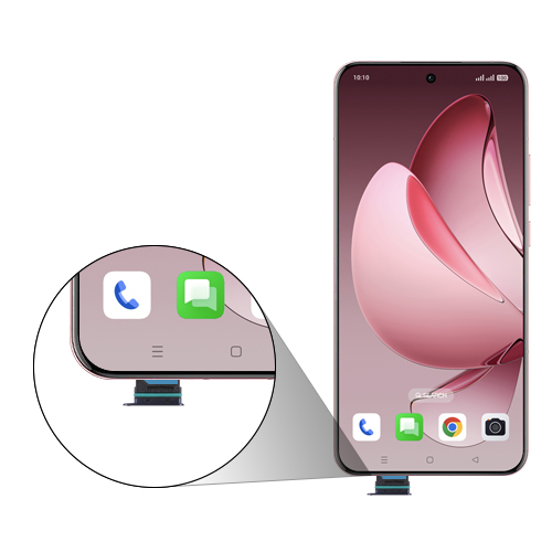 Step 4: Carefully insert the SIM card tray into the Device.