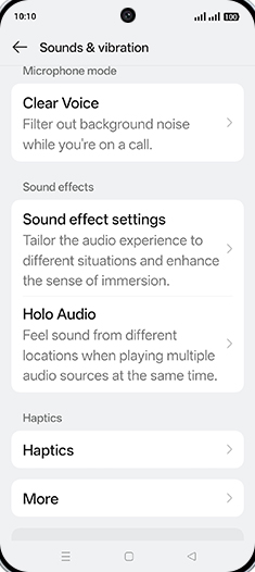Step 4: Tap on Clear Voice.