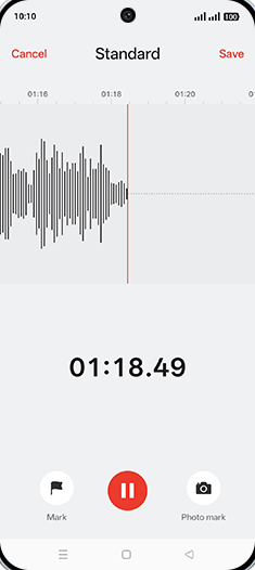 Step 4: Recording started and tap on Save.
