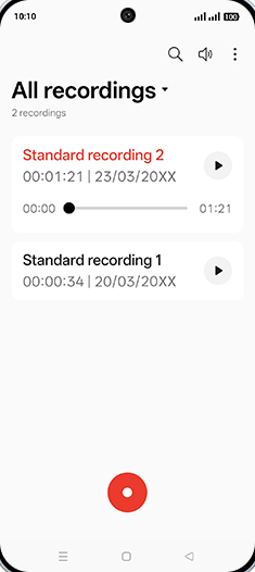 Step 6: Tap on Recording.