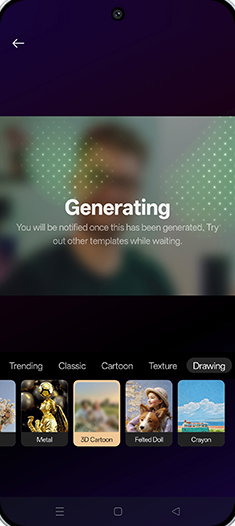 Step 13: Photo is generating.