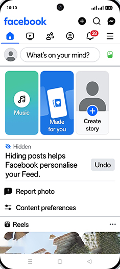 Step 3: Tap on What's on your mind.
