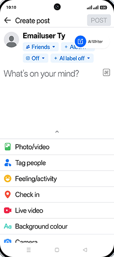 Step 4: Swipe left sidebar for AI option.