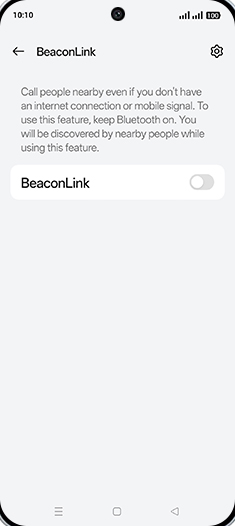 Step 5: Tap on BeaconLink to turn ON.