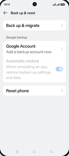 Step 5: Tap on Reset phone.