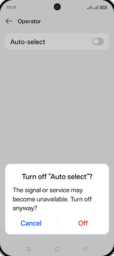 Step 8: Tap on Off.
