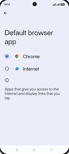 Step 6: Tap on desired Browser App.