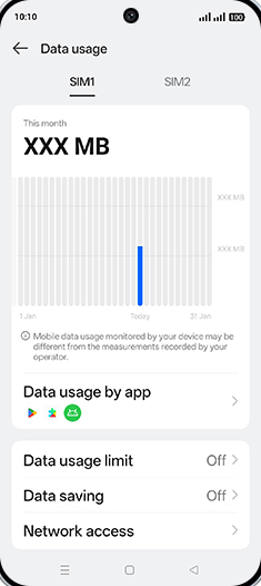 Step 7: Tap on Data usage limit.