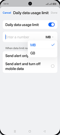 Step 11: Tap on desired Option.
