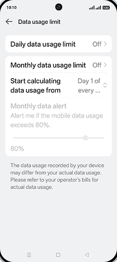 Step 8: Tap on Daily data usage limit.