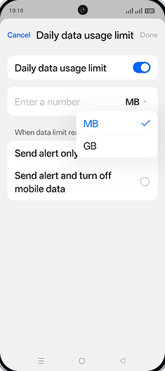 Step 11: Tap on desired Option.