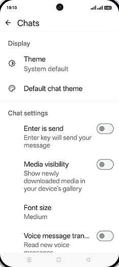 Step 6: Tap on Media visibility to turn ON.