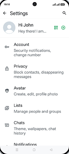 Step 5: Tap on Chats.