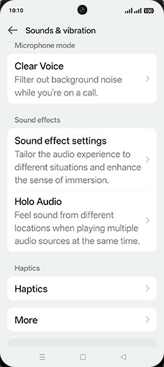 Step 4: Tap on Clear Voice.