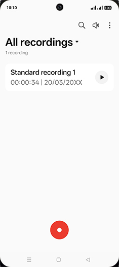 Step 3: Tap on Record icon.