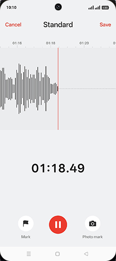 Step 4: Recording started and tap on Save.