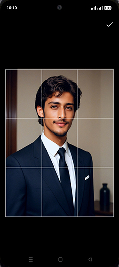 Step 13: Crop image and tap on OK.