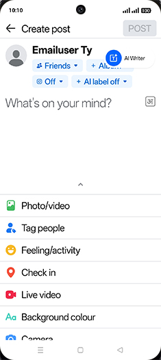 Step 4: Swipe left sidebar for AI option.