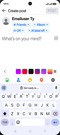 Step 10: Paste the copied data, tap and hold on text box.