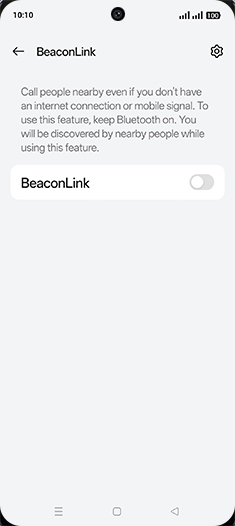 Step 5: Tap on BeaconLink to turn ON.