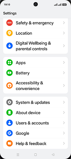 Step 3: Tap on System & updates.