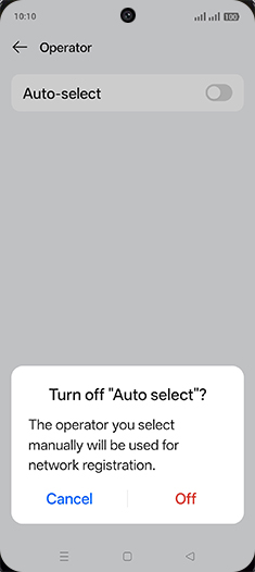 Step 7: Tap on Off.