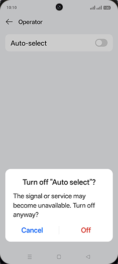 Step 8: Tap on Off.