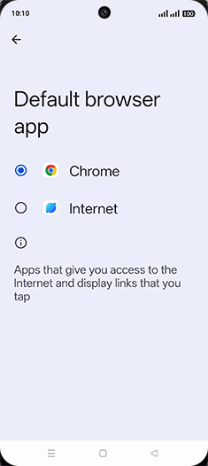 Step 6: Tap on desired Browser App.