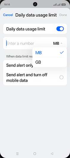 Step 11: Tap on desired Option.