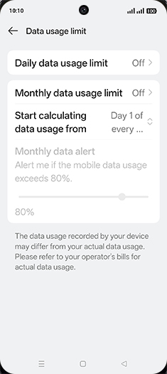 Step 8: Tap on Daily data usage limit.