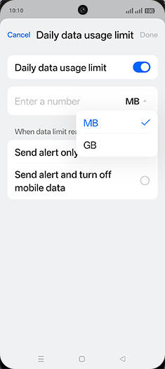 Step 11: Tap on desired Option.