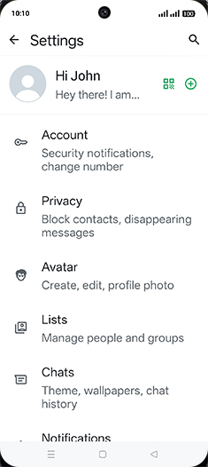 Step 5: Tap on Chats.
