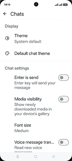 Step 6: Tap on Media visibility to turn ON.