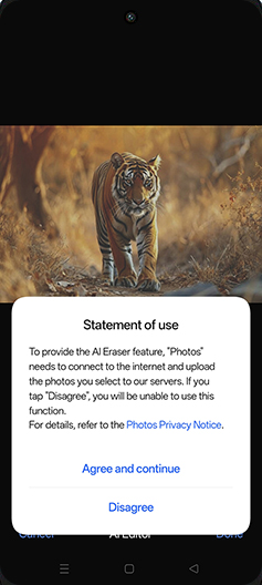 Step 9: Tap on Agree and continue.