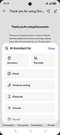Step 6: Tap on Summary.